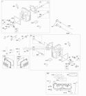Cylinder Head Intake Manifold Valves Diagram and Parts List for 40H777-0134-B1  Briggs and Stratton Engine